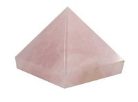 Rose quartz pyramids