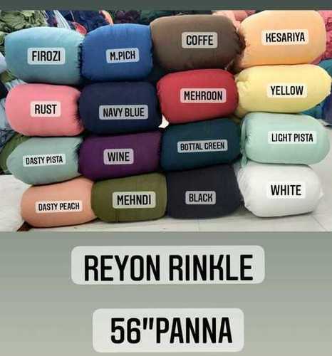 RAYON WRINKLE DYED FABRIC