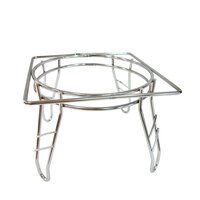 Matka Stand Square - Stainless Steel | Ideal For Home Use, Sturdy Design, Sleek Finish, Effortlessly Supports Traditional Cookware
