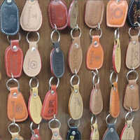 Leather Key Chain - Brown Leather, Elegant Letter Theme Design | Stylish And Functional Accessory