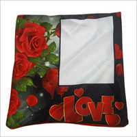 Square Sublimation Cushion Cover - Fiber Material, Square Size, Black And Red Color | Zipper Closure, Customizable Sizes, Styles, And Patterns For Decorative Use
