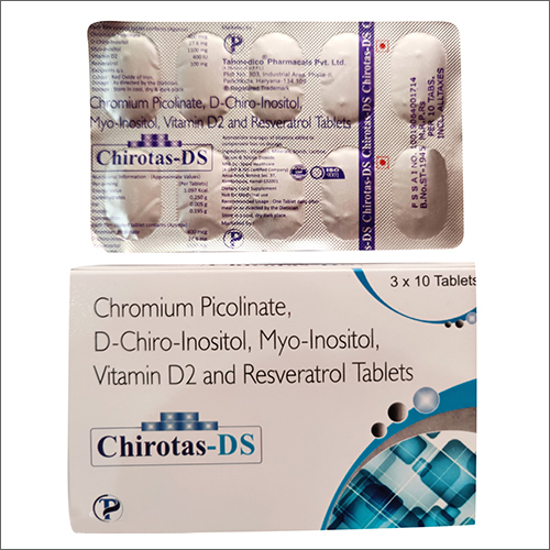 Chromium Picolinate D-Chiro Inositol Myo-Inositol Vitamin D2 And Resveratrol Tablets