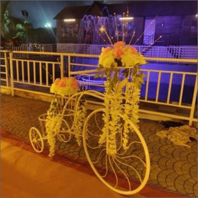 Wrought Iron Decorative Cycles Vase Stand