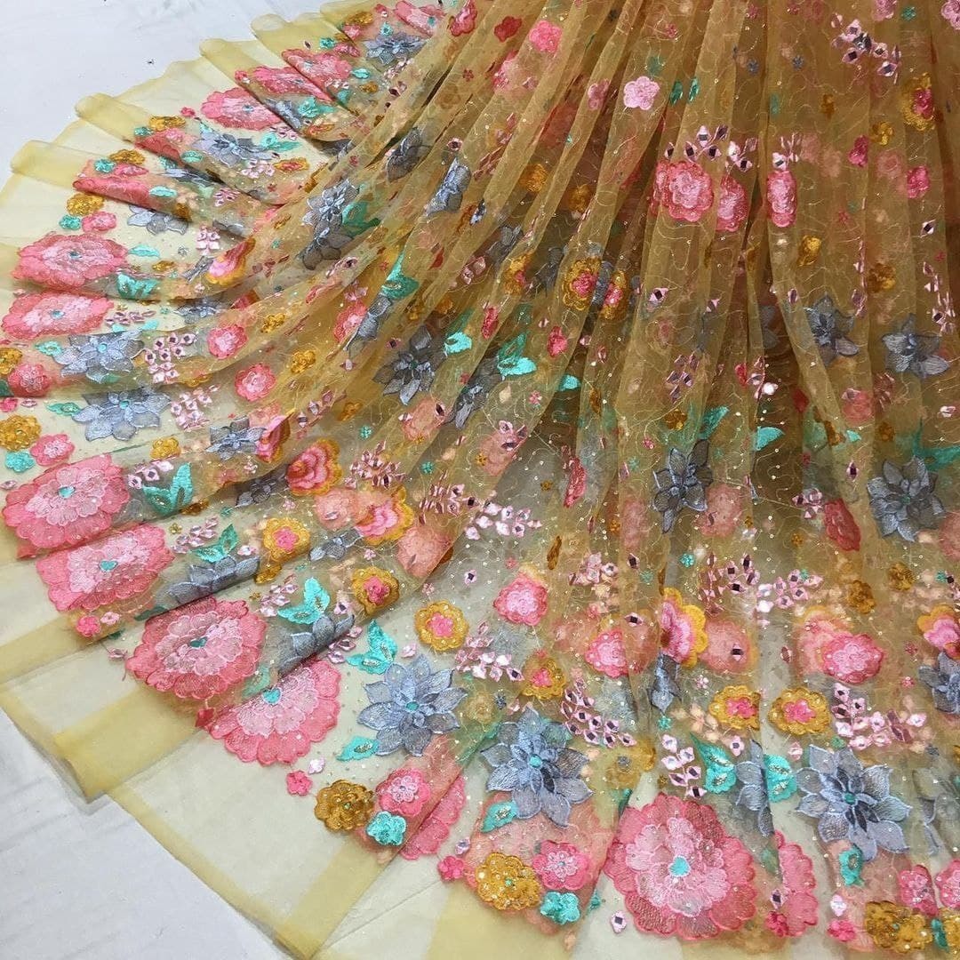 Embroidered Net Fabrics