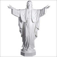 White Frp Jesus Statue