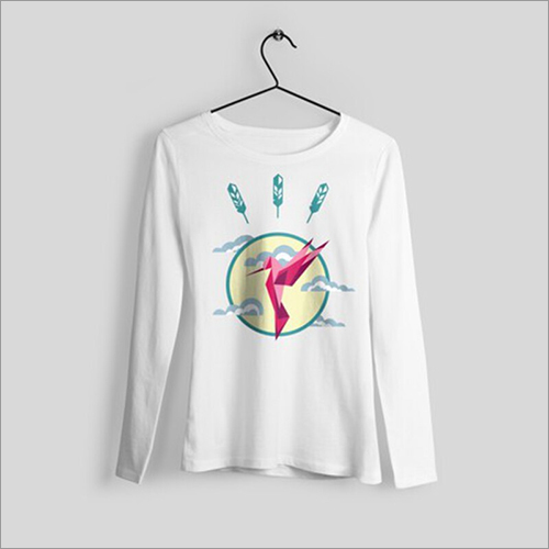 Cotton Ladies Hummingbird Printed T-Shirt