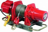 Electric Winch Machine - 2 Ton Capacity, 20 Foot Height | Yellow, 100 Mm/s Lifting Speed, Indoor Use, Trolley Included, 145 Kg Weight