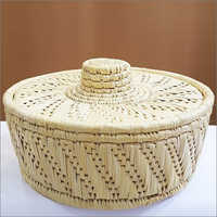 10 inch Theperfectbazaar Handicraft Moonj Basket With Lid