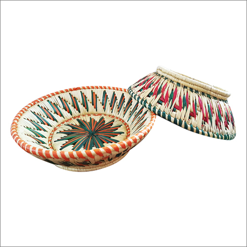Round Handicraft Moonj Basket