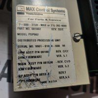 MAX CONTROL SYSTEM PDP002 DISTRIBUTED PROCESSING UNIT