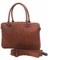 LEATHER COGNAC SATCHEL NT 1006
