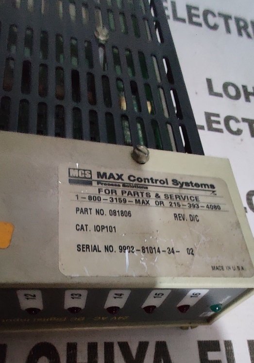MAX CONTROL SYSTEMS 081806 24V AC DC DIGITAL INPUT MODULE