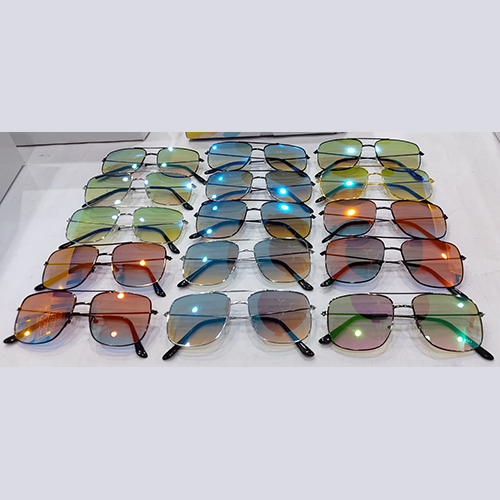 Glass Square Frame Sunglasses