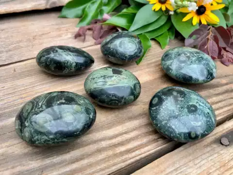 Kambaba (crocodile) jasper palm stones