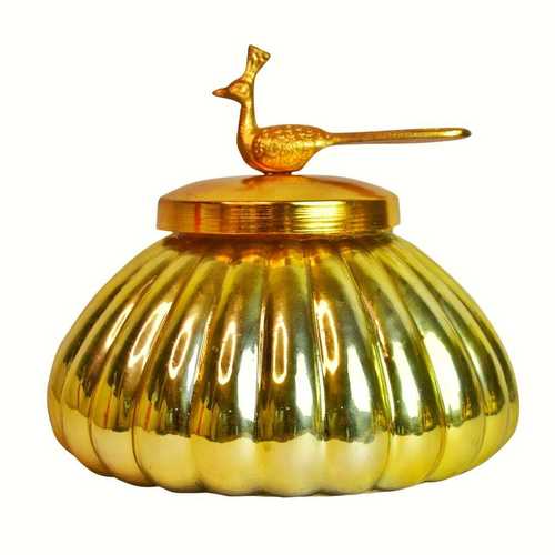 SVKD Glass Golden Jar