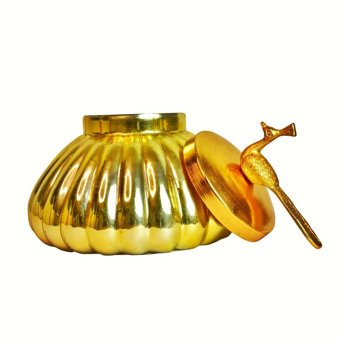 SVKD Glass Golden Jar