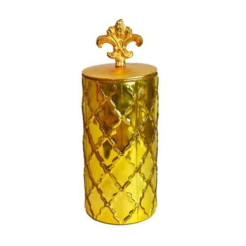 SVKD Glass Golden Bamboo Jar