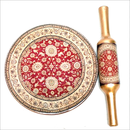 Multicolor Marble and Wood Chakla Belan