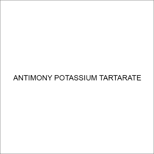 Antimony Potassium Tartrate Application: Pharmaceutical