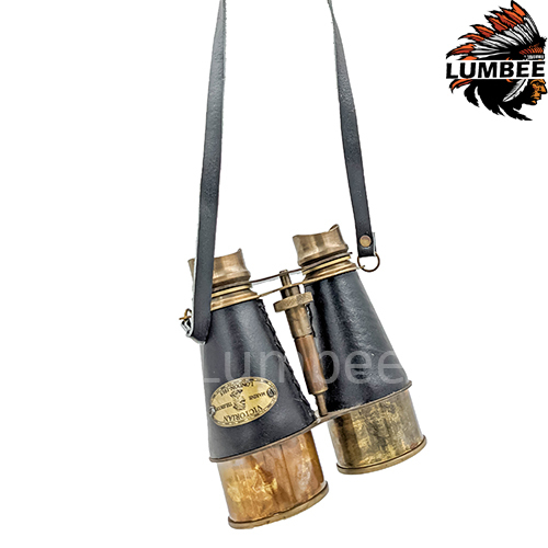 Metal Handicraft Day Binocular with Leather Grip
