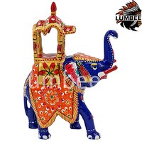 Handpainted Elephant With Meenakari Artwork