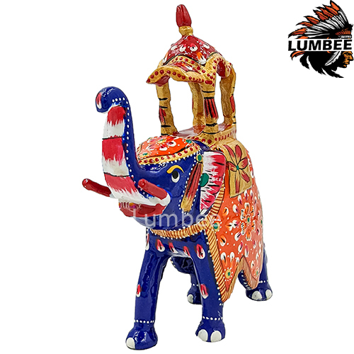 Handpainted Elephant With Meenakari Artwork