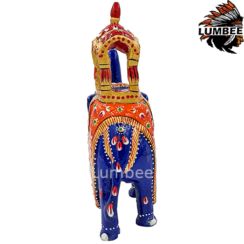 Handpainted Elephant With Meenakari Artwork