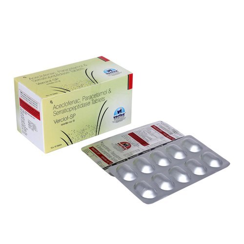 Aceclofenac 100mg Paracetamol 325mg and Serratiopeptidase 15mg Tablets