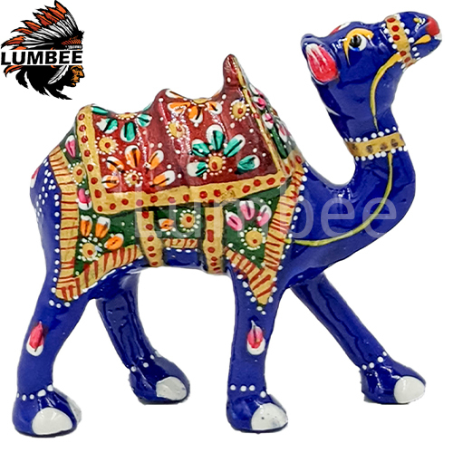 Blue Handcrafted Painted Meena Camel Home Decor