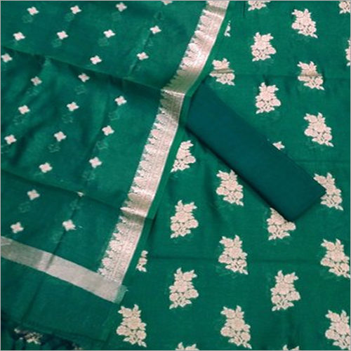 Banarasi Printed Unstitched Suit Dress Material