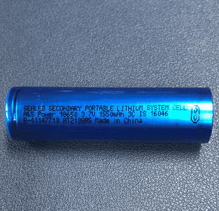 BIS Li ion Battery Cell 18650 1650mAh for lighting