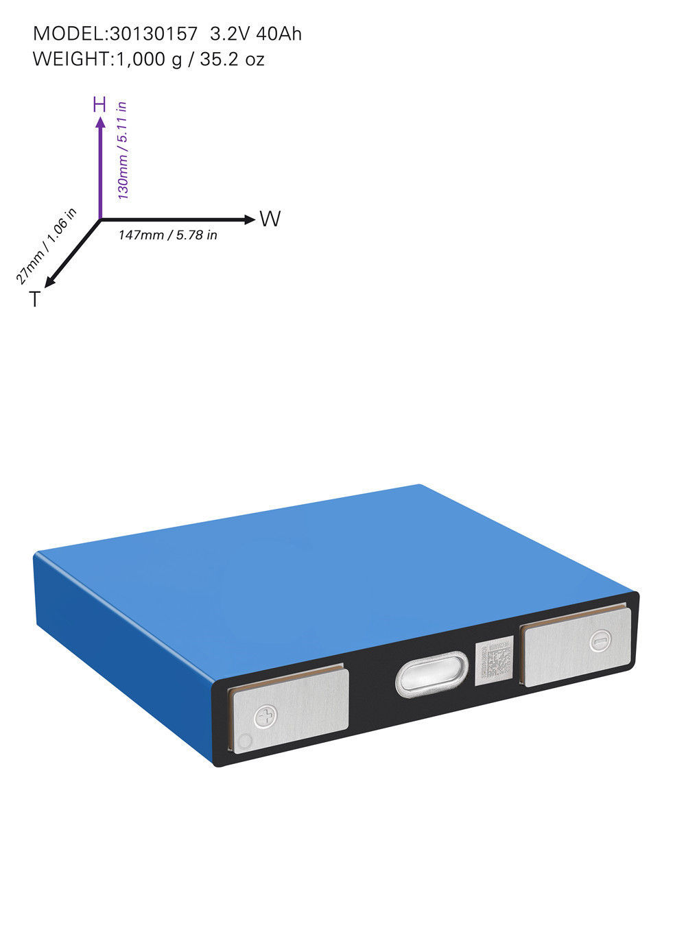 Primastic LFP battery cell 40Ah