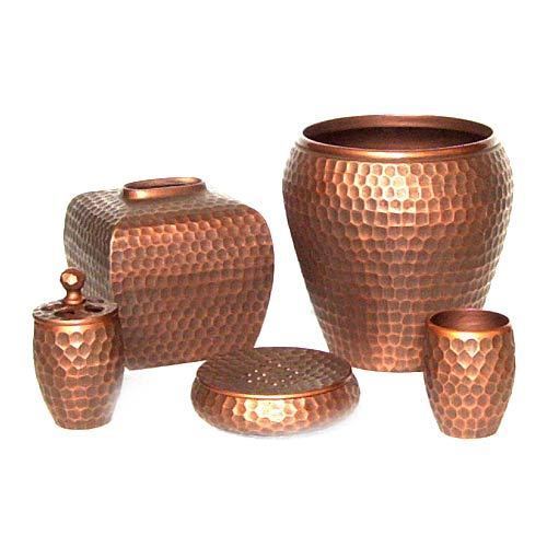 Bathroom Set with Copper Finish