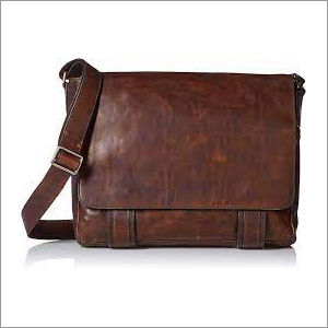 Brown Leather  Messenger Bag