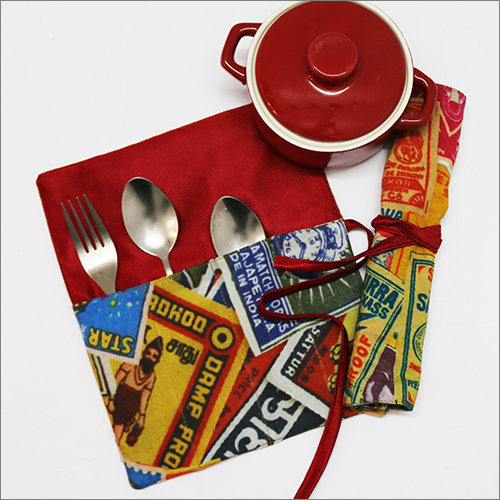 Red Cutlery Table Napkins - Cotton, Printed Design, Bold Red Color | Ideal for Hotel Use, Elegant Dinner Napkins for Formal Occasions