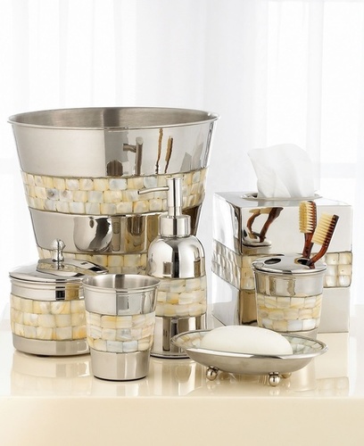 Aluminum Bathroom Set with Mother of Pearl