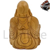 Hand Carved Natural Wood Buddha Sculpture