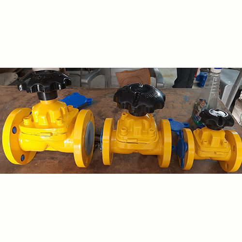 Pfa-Ptfe Lined  Diaphragm Valve Application: Industrial