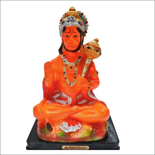 Indian 10.25X7.5 Inch Resin Hanuman Statue