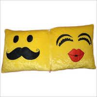 Sublimation Square Smiley Couple Pillow