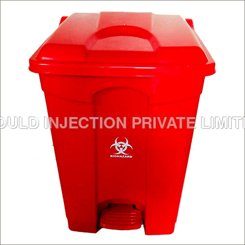 Red Plastic Biohazards Step Bin