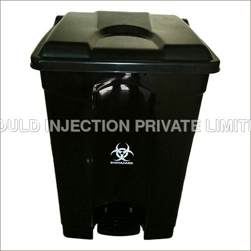 K 65 Black Plastic Biohazards Step Bin Application: Home