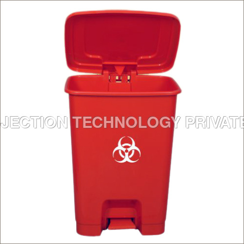Red Plastic Pedal Bin
