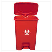 K 15 Red Plastic Pedal Bin
