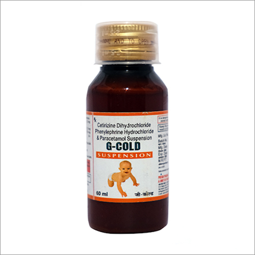 60 ML Cetirizine Dihydrochloride Phenylephrine Hydrochloride And Paracetamol Suspension
