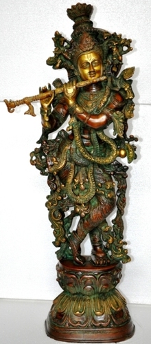 Krishna Statue  Decorative Statue of Love Lord in Brass metal 30 inch height