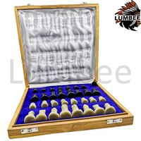 Handmade Folding Wooden Bone Chess Board