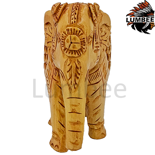 Handmade Jali Trunk down Carved elephant