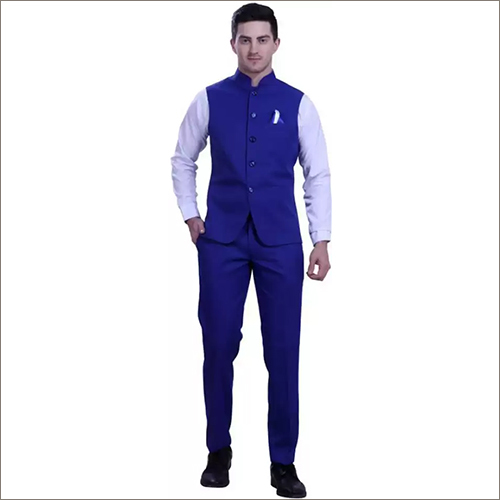 Mens Blue Waistcoat