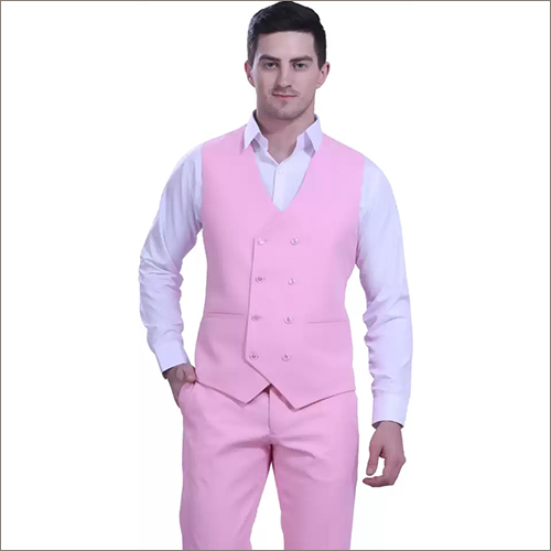 Mens Light Pink Waistcoat